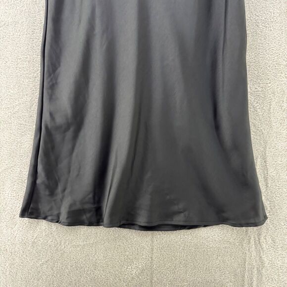 Forgotten Grace Nordstrom Skirt Womens L Black Midi Pencil Flounced Lined New - Picture 9 of 12